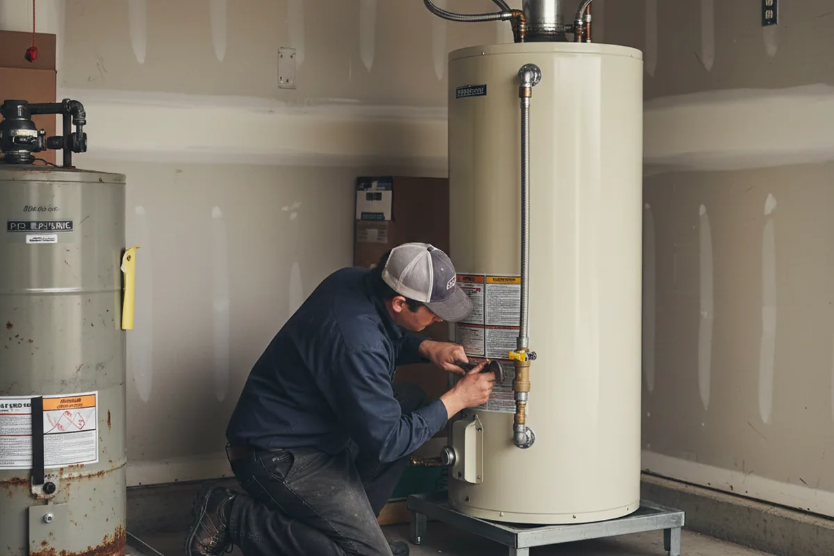 Water heater and shutoff valve replacement in Blackstock